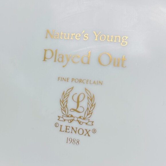 1988 Lenox Fine Porcelain Nature’s Young Played Out Figurine Cougars 3.5”T 5”W - Picture 6 of 6